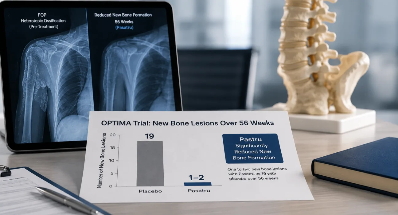 FDA approval gives adults with fibrodysplasia ossificans progressiva another treatment option after the OPTIMA study recorded just one to two new bone lesions with Pasatru versus 19 with placebo over 56 weeks. Representative image.