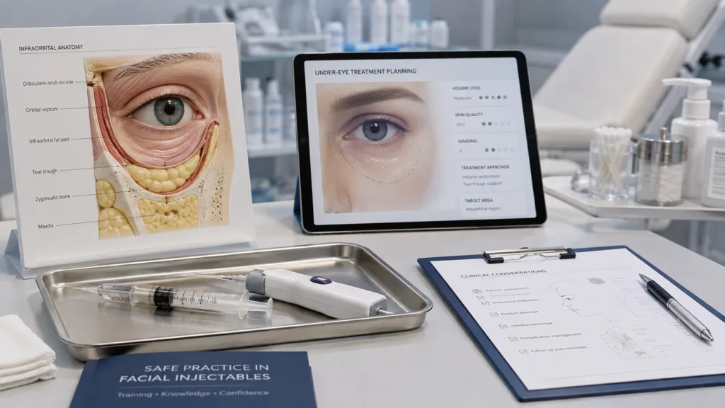 FDA’s PMA supplement expands RHA Redensity Eye into infraorbital volume correction, supported by safety data from 233 patients and mandatory device-specific injector training for the under-eye treatment. Representative image.