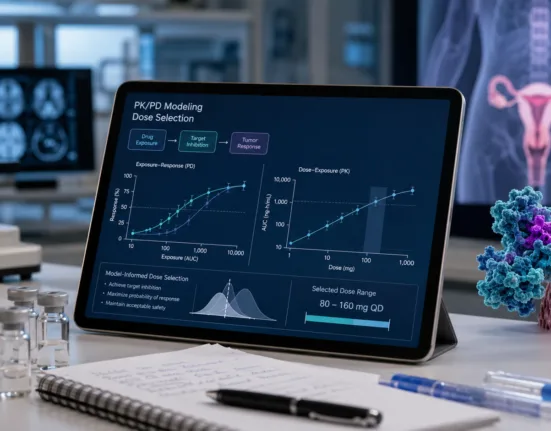 Faeth Therapeutics’ PIKTOR program advances as PK/PD modeling supports dose selection for the ongoing FTH-PIK-201 Phase 2 trial in advanced endometrial cancer, ahead of an expected 2026 clinical data readout. Representative image.
