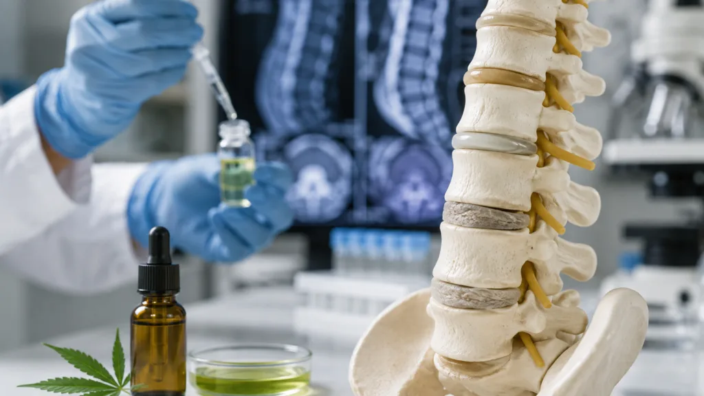 FibroBiologics is expanding its intellectual property strategy for degenerative disc disease with an Australian patent acceptance covering cannabidiol as an adjuvant to fibroblast-based regenerative therapy, although clinical validation remains the critical next step. Representative image.