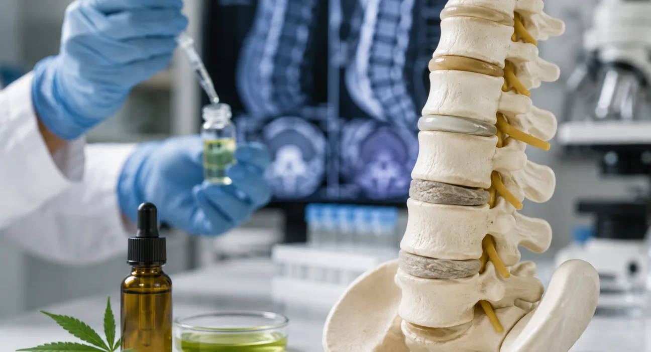 FibroBiologics is expanding its intellectual property strategy for degenerative disc disease with an Australian patent acceptance covering cannabidiol as an adjuvant to fibroblast-based regenerative therapy, although clinical validation remains the critical next step. Representative image.