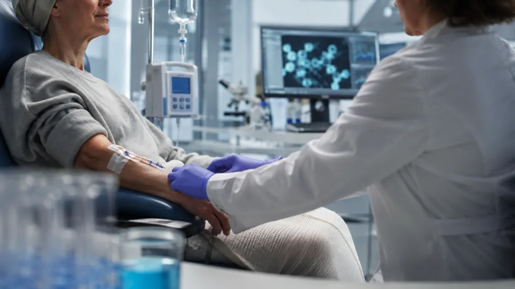 GlycoNex has dosed the first patient in a Phase I trial of GNX1021, beginning the clinical evaluation of its glycan-directed antibody-drug conjugate in advanced gastrointestinal cancers. Representative image.