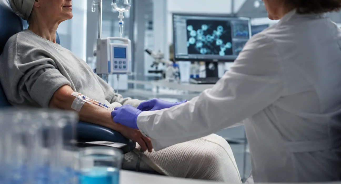GlycoNex has dosed the first patient in a Phase I trial of GNX1021, beginning the clinical evaluation of its glycan-directed antibody-drug conjugate in advanced gastrointestinal cancers. Representative image.