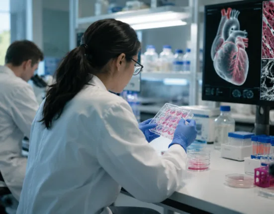 Greenstone Biosciences is advancing patient-derived cardiac cell research to identify potential therapies targeting cardiac fibrosis and cardiomyopathy in Duchenne muscular dystrophy following an NIH R61 grant. Representative image.