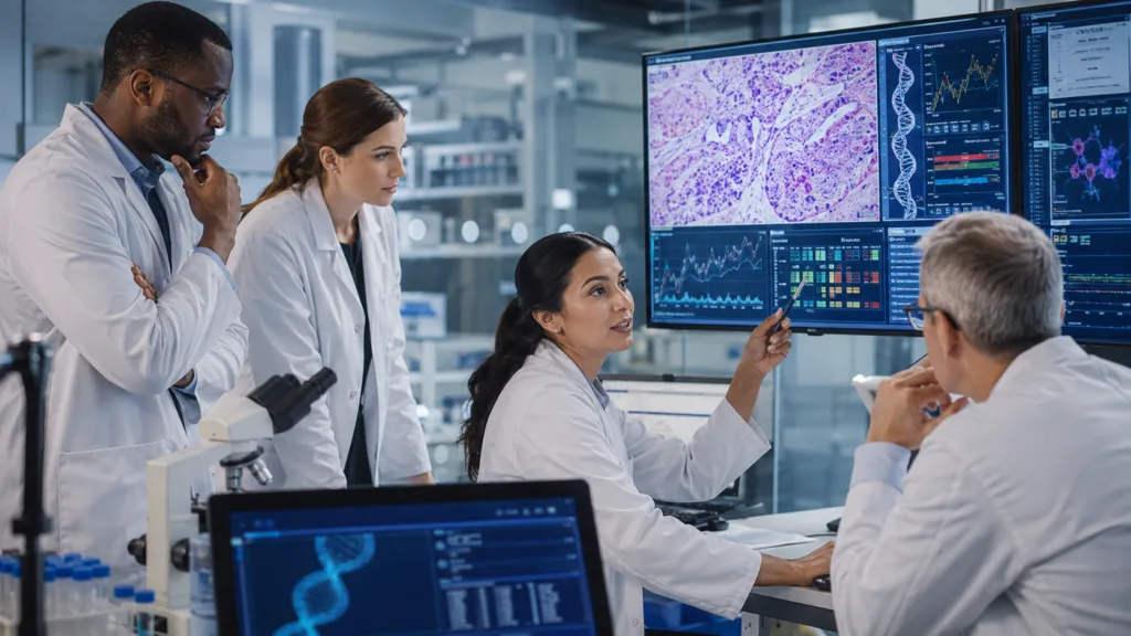 HanchorBio’s collaboration with Taiwan Cancer Moonshot researchers aims to combine multi-omics cancer data with biomarker-driven precision oncology and immunotherapy development, including research relevant to its HCB101 pipeline. Representative image.