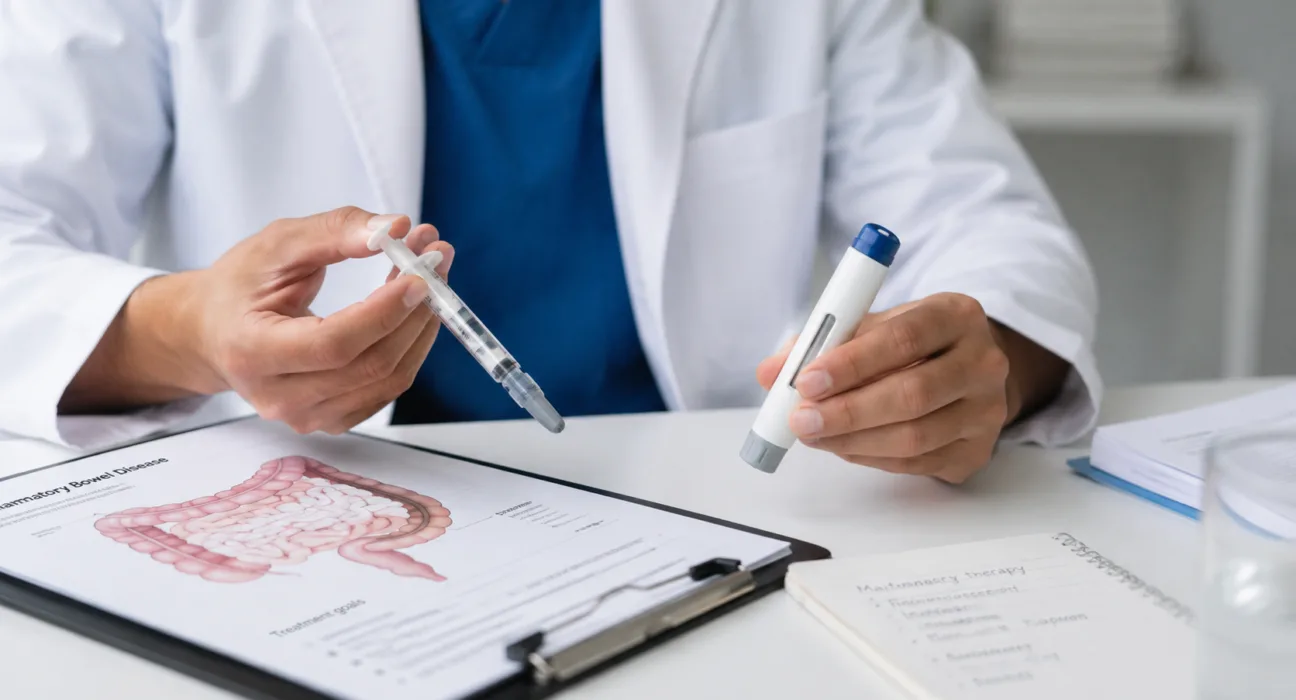 Representative image: Injectable inflammatory bowel disease treatment devices illustrate Alvotech’s AVT80 program as the FDA reviews its proposed interchangeable subcutaneous Entyvio biosimilar for ulcerative colitis and Crohn’s disease.