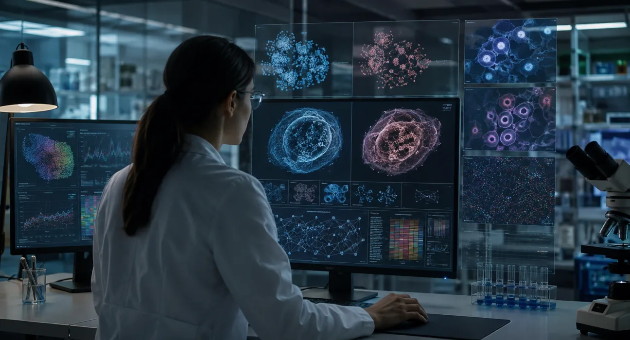 Insilico Medicine’s Virtual Aging Cell research explores how biological age, multi-omics data and artificial intelligence could help model cellular responses and support future drug discovery. Representative image.