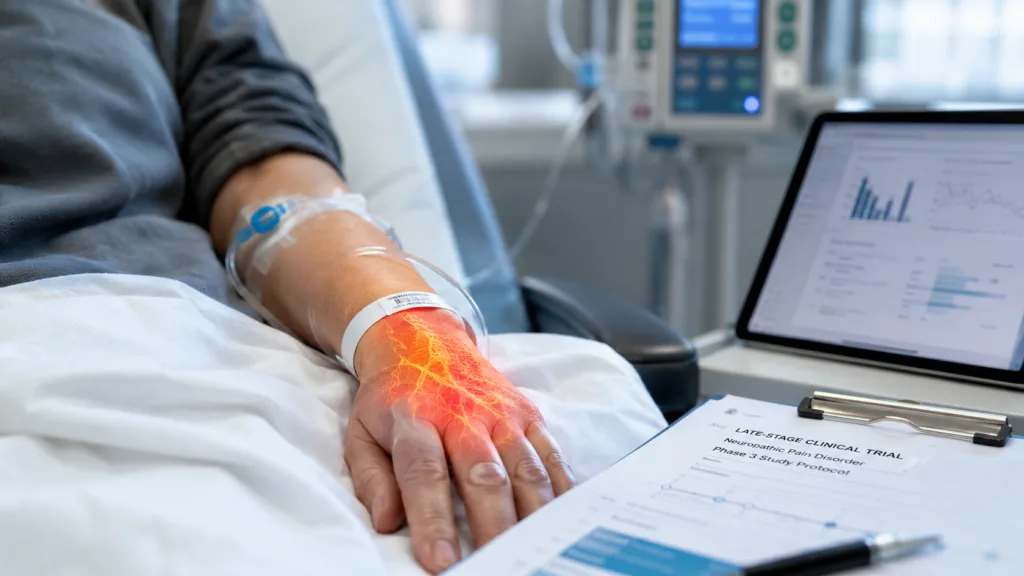 A representative image illustrating Ambros Therapeutics’ neridronate CRPS-1 program as its merger with Werewolf Therapeutics and $150 million financing support the pivotal CRPS-RISE Phase 3 trial and planned FDA filing.