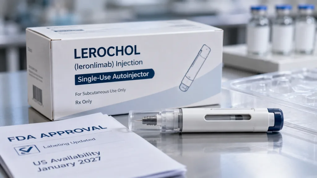 FDA approval of a single-use LEROCHOL autoinjector and revised labeling gives LIB Therapeutics a clearer US commercialization pathway, with product availability planned by January 2027. Representative image.
