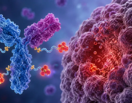 Antibody-drug conjugates pair tumor-targeting antibodies with potent cytotoxic payloads, but their clinical performance increasingly depends on linker stability, drug-to-antibody ratio, payload design and behavior within heterogeneous tumors. Representative image.