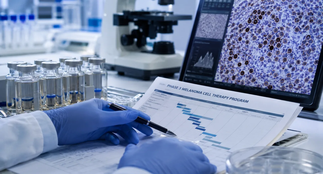 A representative image illustrating Immatics’ anzu-cel melanoma program as the company revises the SUPRAME Phase 3 statistical plan and targets a definitive progression-free survival readout in the first half of 2027.