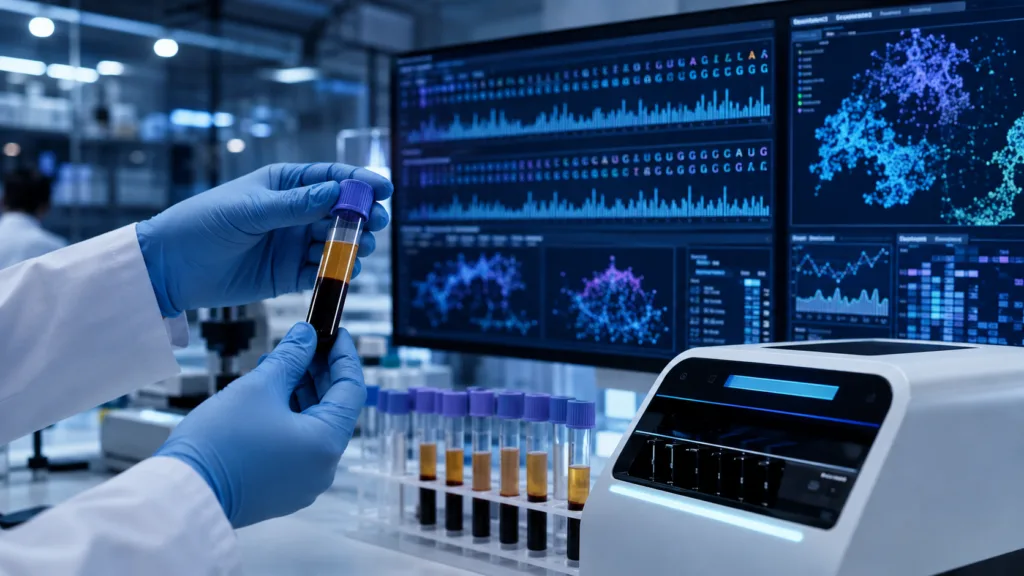 Network Bio is working with NVIDIA Corporation to scale a population-level cell-free RNA foundation model aimed at disease detection, biomarker discovery and drug development, highlighting how medical AI could increasingly combine blood-derived molecular signals with large clinical datasets. Representative image.