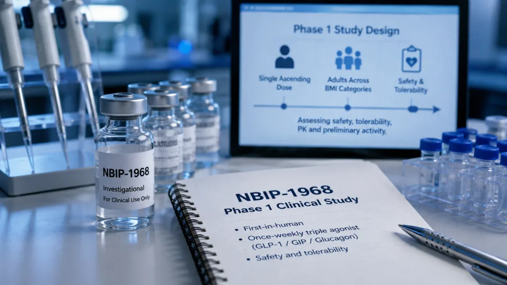 Neurocrine Biosciences has begun first-in-human testing of NBIP-1968, a once-weekly GLP-1, GIP and glucagon triple agonist entering the increasingly competitive obesity drug market. Representative image.