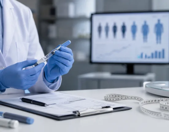 A representative image illustrating Rhythm Pharmaceuticals’ weekly RM-718 obesity treatment research after preliminary Phase 2 data showed an 11.6% mean BMI reduction in patients with acquired hypothalamic obesity.
