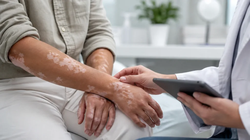 Pfizer’s positive Phase 3 LITFULO results in nonsegmental vitiligo have strengthened the treatment’s global regulatory prospects, while detailed efficacy, safety and durability data remain key to its clinical and commercial outlook. Representative image.