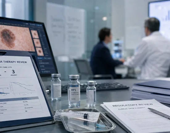 Replimune Group’s RP1 melanoma therapy remains under FDA review after advisers backed the treatment in a 10-3 vote, keeping focus on whether IGNYTE trial data can support approval. Representative image.