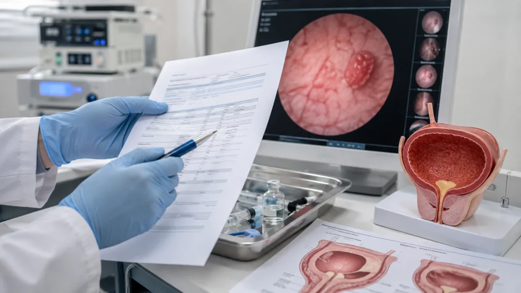 A representative image illustrating UroGen Pharma’s UGN-103 bladder cancer program as the company submits its FDA application following a 77.8% complete response rate in the Phase 3 UTOPIA trial.