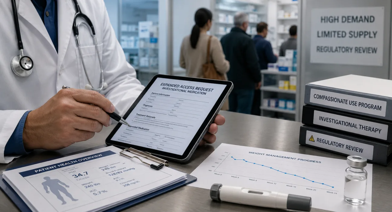 Eli Lilly and Company’s retatrutide expanded-access programme offers a narrow legal pathway for select patients with severe, treatment-resistant obesity, even as demand surges for unapproved versions sold online. Representative image.