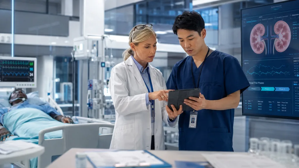 Revelation Biosciences advances its Gemini acute kidney injury program toward the Phase 2/3 TITAN study after selecting Avance Clinical to support pivotal trial execution and hospital-based patient recruitment. Representative image.