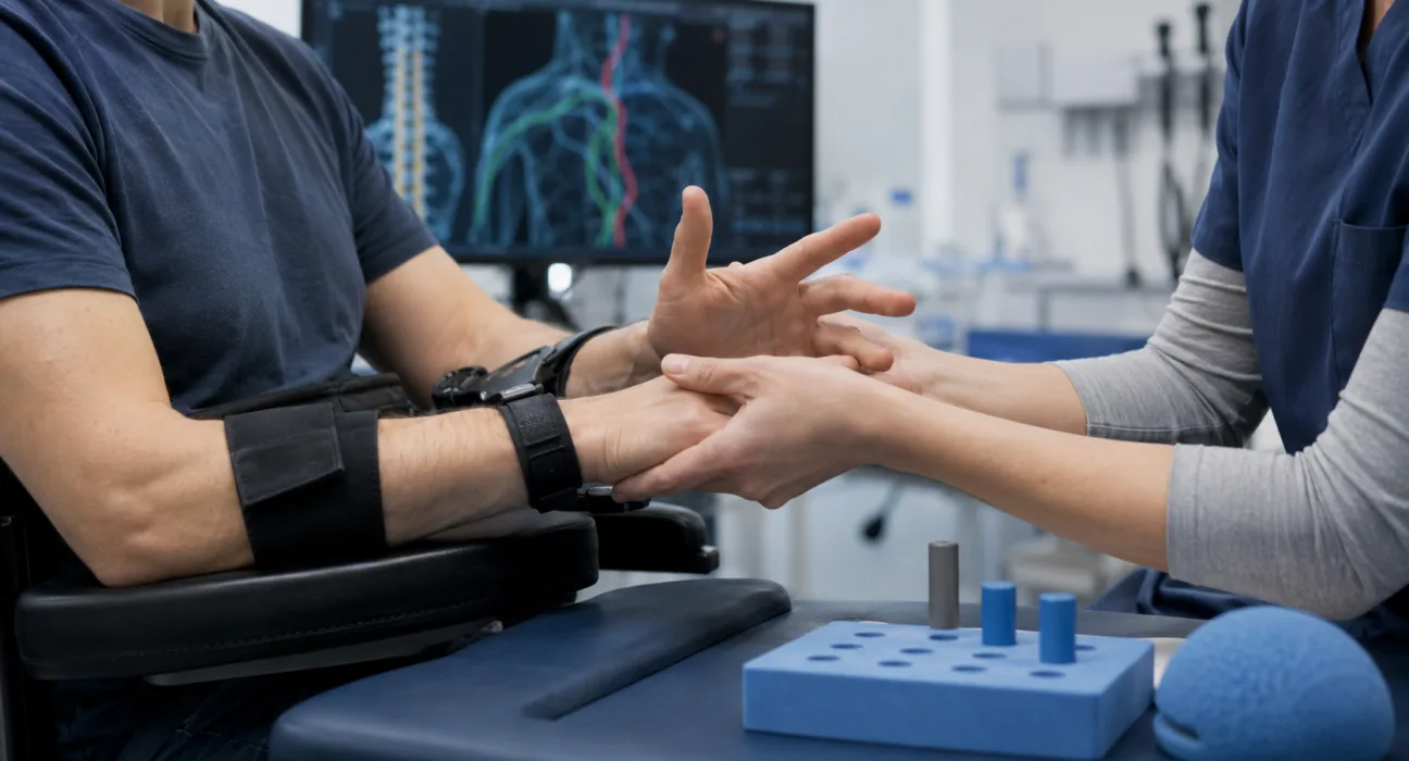 A representative image illustrating NervGen Pharma’s NVG-291 spinal cord injury program as the Phase 3 RESTORE trial prepares to test whether the therapy can improve hand function in adults living with chronic tetraplegia.