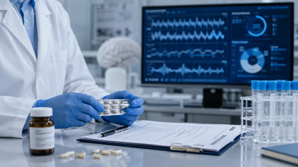 A representative image illustrating Harmony Biosciences’ BP-205 clinical research as early Phase 1 data support once-daily dosing for the investigational orexin-2 receptor agonist targeting narcolepsy and other sleep-wake disorders.