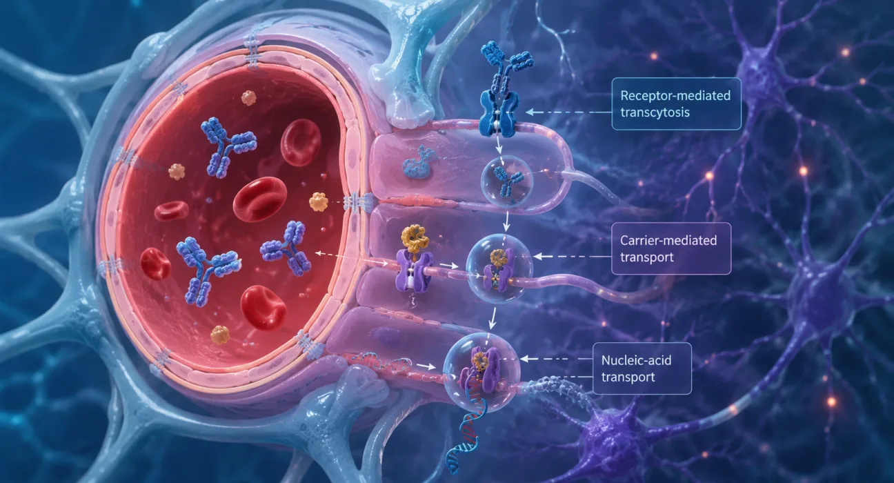 The blood-brain barrier protects the brain by tightly controlling molecular traffic, but it also blocks many antibodies, enzymes and nucleic-acid medicines. Drug developers are increasingly exploiting receptor-mediated and carrier-based transport pathways to move therapies across the barrier without simply disrupting it. Representative image.