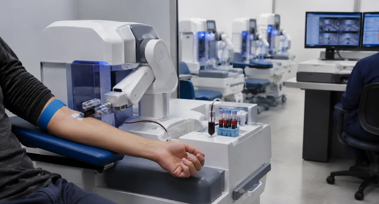 Vitestro’s Aletta autonomous robotic phlebotomy system has secured United States Food and Drug Administration De Novo marketing authorization, opening a new regulatory pathway for automated diagnostic blood draws and supervised multi-device operation in the United States. Representative image.