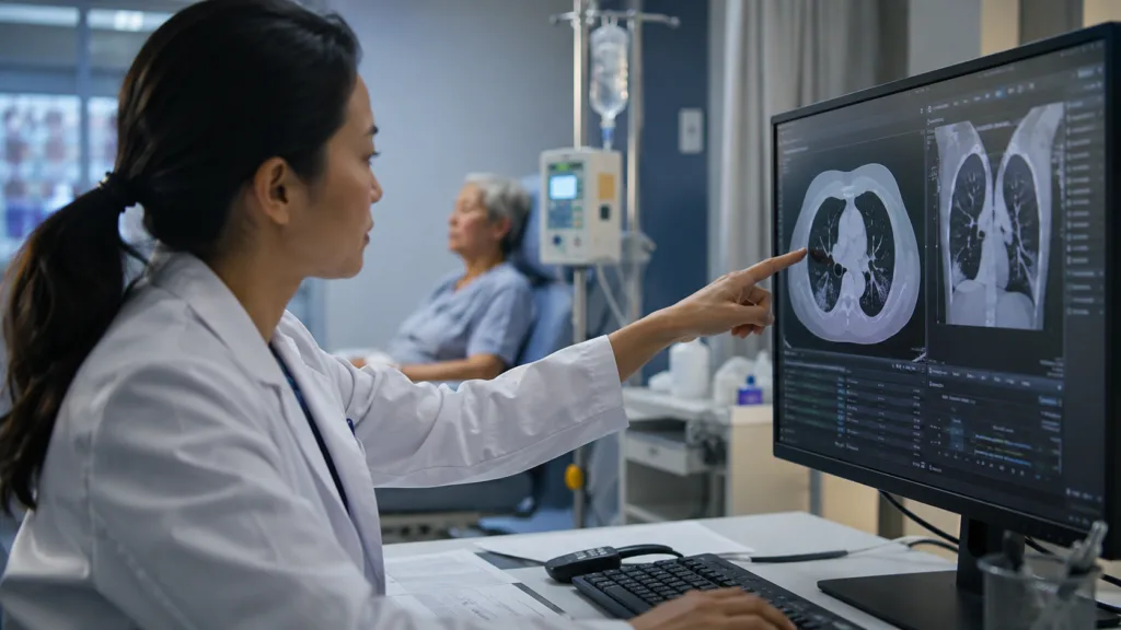 Zipalertinib Phase 3 REZILIENT3 data are set for WCLC 2026 as attention turns to whether the first-line combination can strengthen treatment options for EGFR exon 20 insertion-positive non-small cell lung cancer. Representative image.