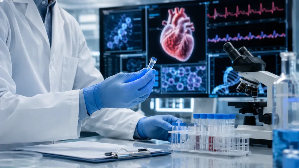 A representative image illustrating Lexeo Therapeutics’ LX2020 gene therapy research after the one-time treatment gained FDA RMAT designation for PKP2-associated arrhythmogenic cardiomyopathy.