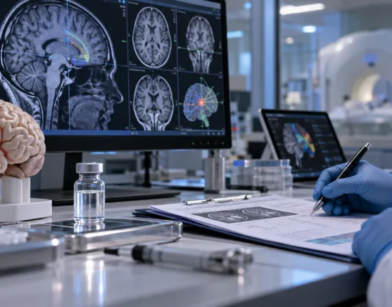Representative image: Huntington’s disease brain imaging and gene therapy research illustrate uniQure’s four-year ifezuntirgene data as the treatment advances through FDA review.