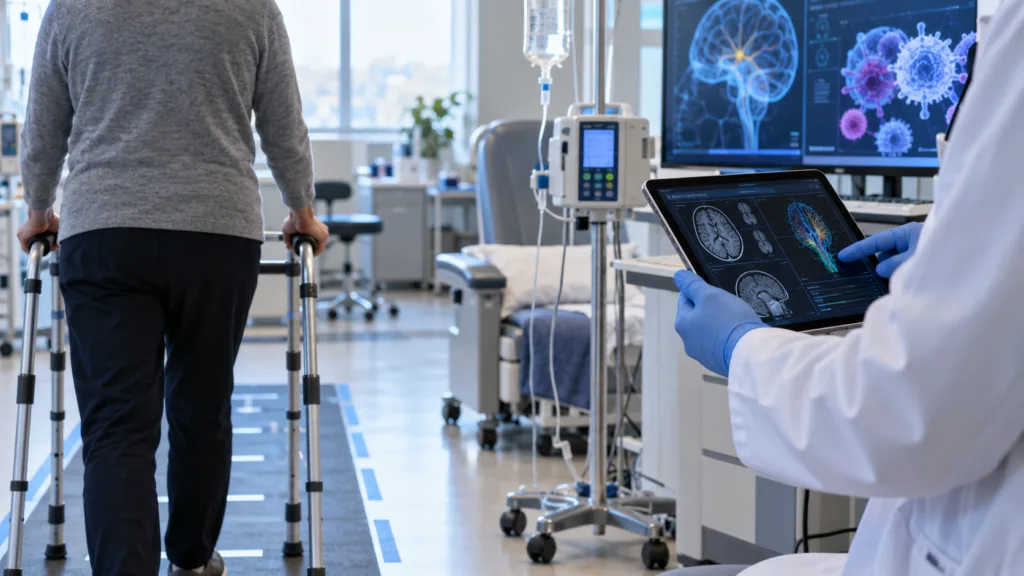 Representative image: Kyverna Therapeutics’ miv-cel shows durable one-year mobility gains in stiff person syndrome as the CAR T therapy advances toward FDA review.