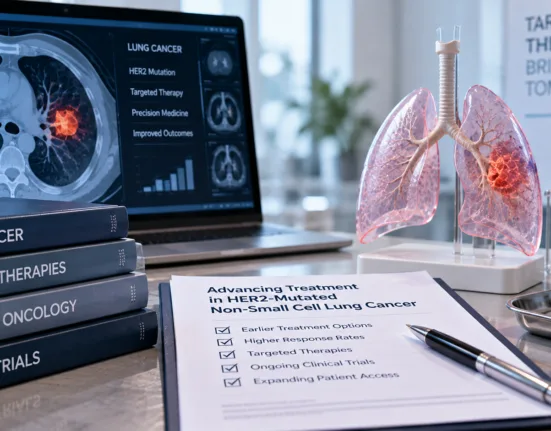 Targeted therapy for HER2-mutated non-small cell lung cancer enters a new phase as the US Food and Drug Administration expands HYRNUO’s indication, intensifying competition in precision oncology while confirmatory clinical trials continue. Representative image.