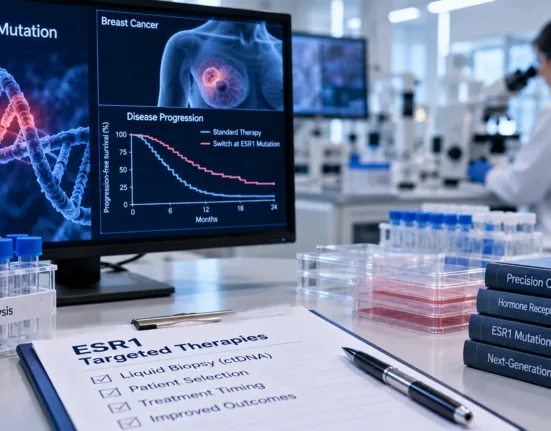 AstraZeneca’s Etcamah approval based on ESR1 mutation detection highlights how circulating tumour DNA could trigger breast cancer treatment changes before radiographic progression. Representative image.