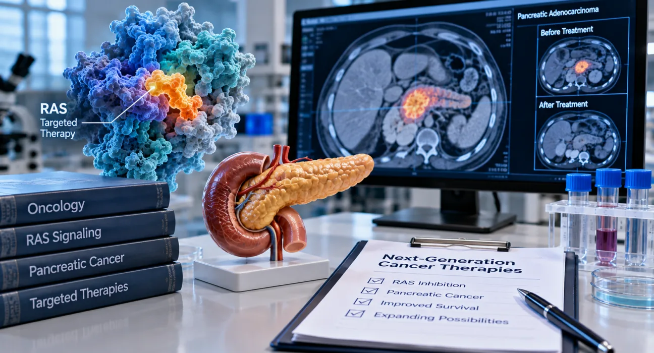 Revolution Medicines’ RASONQUE has become the first broad RAS-targeted therapy approved for metastatic pancreatic cancer after a major overall-survival benefit in RASolute 302. Representative image.