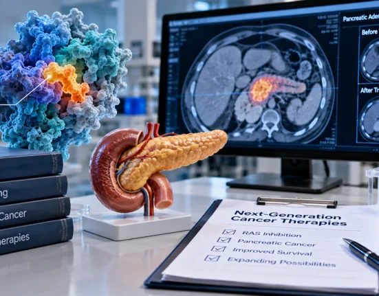 Revolution Medicines’ RASONQUE has become the first broad RAS-targeted therapy approved for metastatic pancreatic cancer after a major overall-survival benefit in RASolute 302. Representative image.