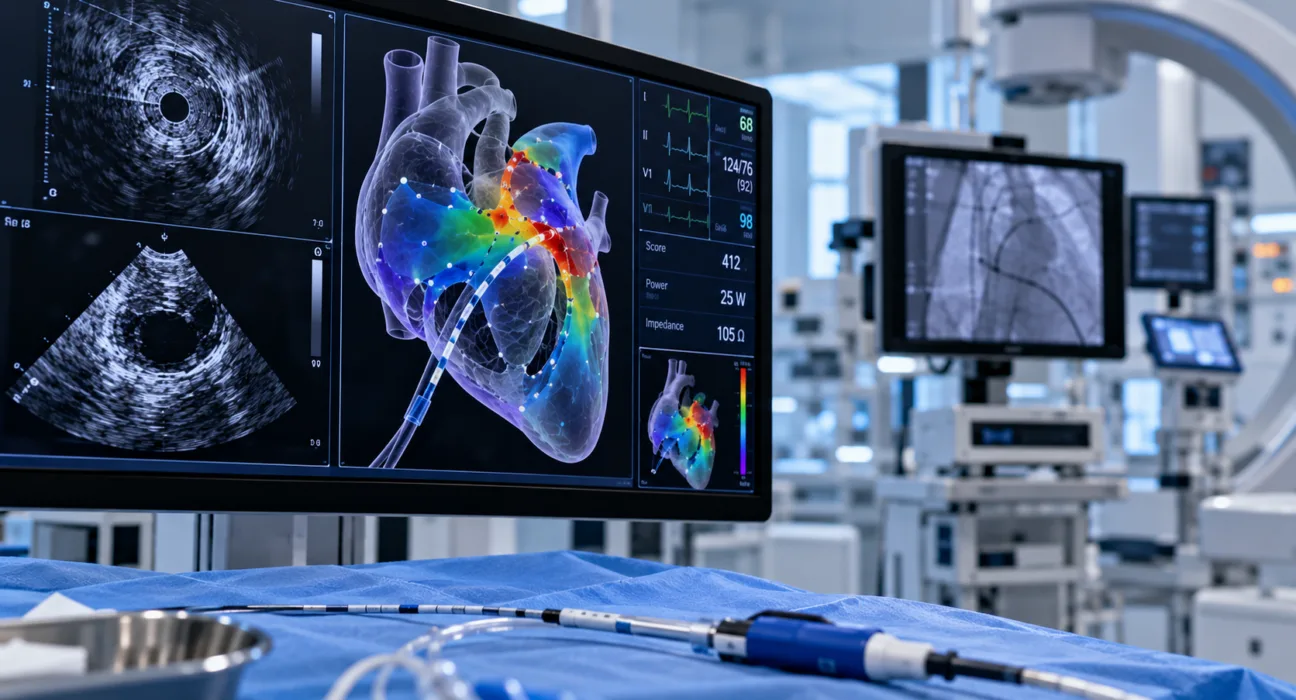 LUMA Vision’s VERAFEYE platform integrates intracardiac ultrasound, live 3D cardiac anatomy and catheter tracking as the company prepares for a United States commercial launch. Representative image.