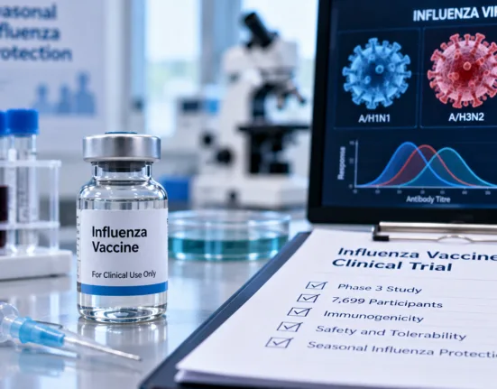 Seasonal influenza vaccine research advances as CSL Seqirus reports Phase 3 data from a 7,699-participant study supporting its enhanced flu vaccine strategy, while mixed A/H3N2 results highlight the challenges of broad influenza strain protection. Representative image.