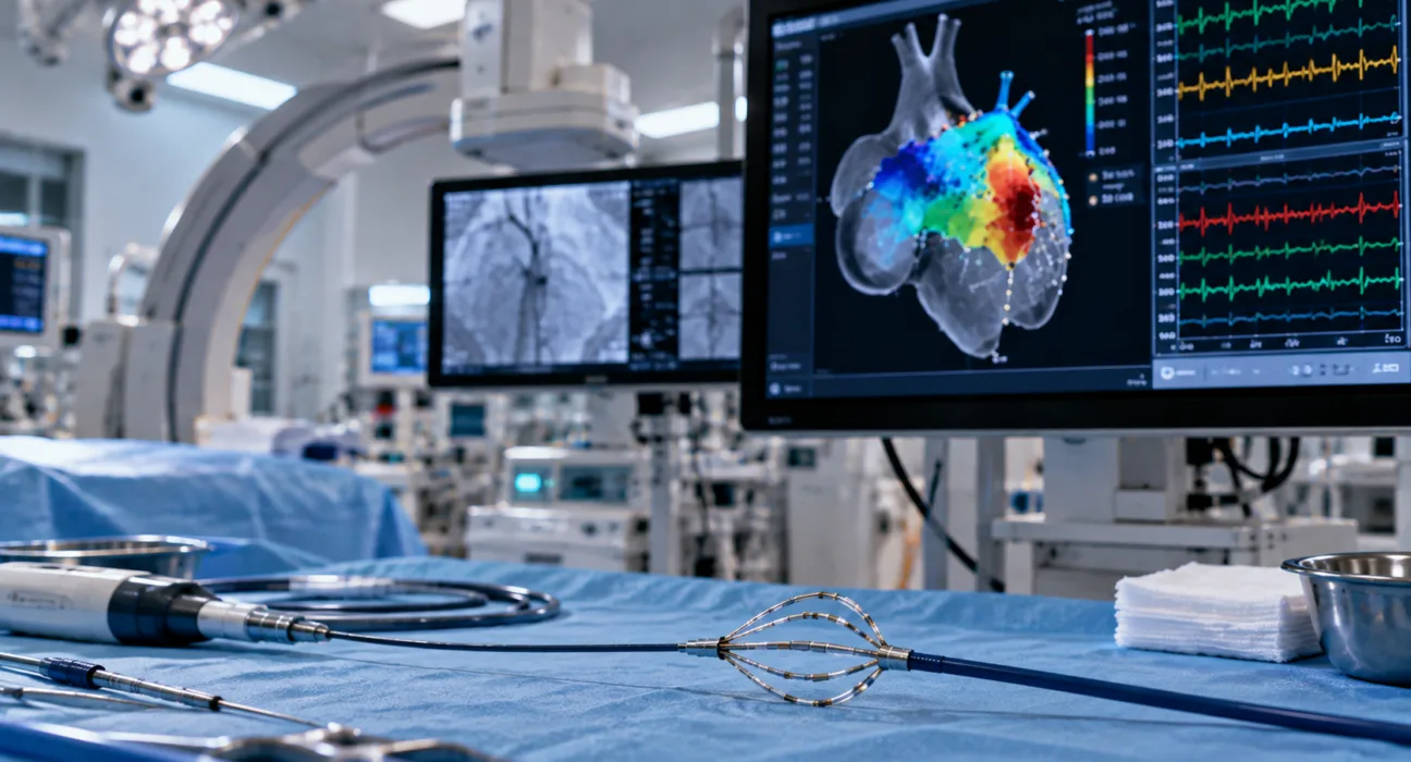 Abbott Laboratories’ FDA-approved TactiFlex Duo combines pulsed-field and radiofrequency ablation in one catheter for flexible treatment of atrial fibrillation. Representative image.
