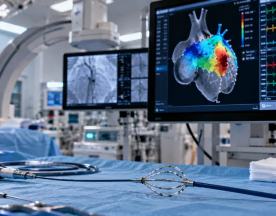 Abbott Laboratories’ FDA-approved TactiFlex Duo combines pulsed-field and radiofrequency ablation in one catheter for flexible treatment of atrial fibrillation. Representative image.