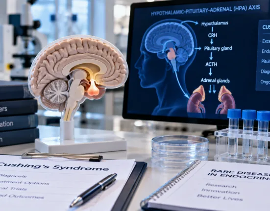 Endogenous Cushing’s syndrome research advances as the US Food and Drug Administration grants orphan drug designation to Lundbeck’s asedebart, supporting development of a novel ACTH-neutralising therapy for patients with rare endocrine disorders. Representative image.