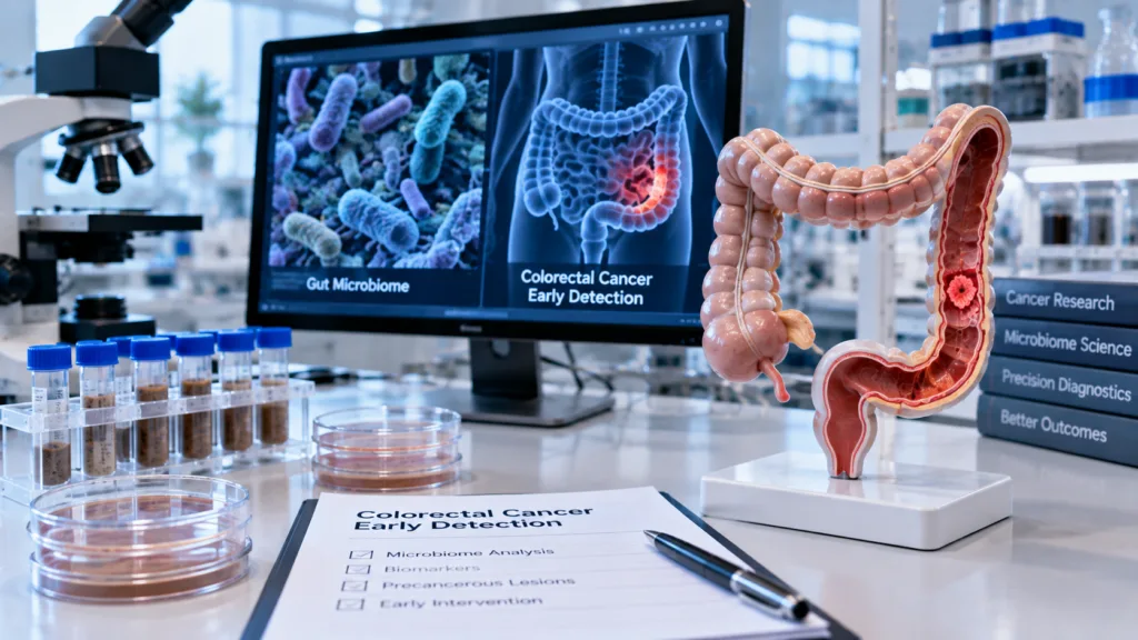Microbiome-based colorectal cancer screening research advances as the National Cancer Institute funds Intus Bio to develop an early detection test for early-onset colorectal cancer and precancerous colorectal lesions. Representative image.