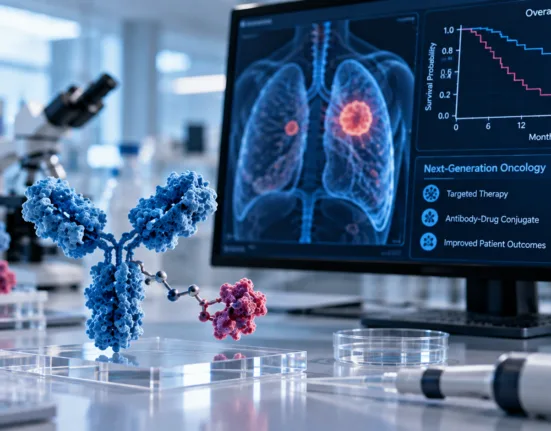 GSK is advancing the B7-H3 antibody-drug conjugate Ris-Rez after Phase 3 data showed a substantial survival benefit in relapsed small cell lung cancer. Representative image.