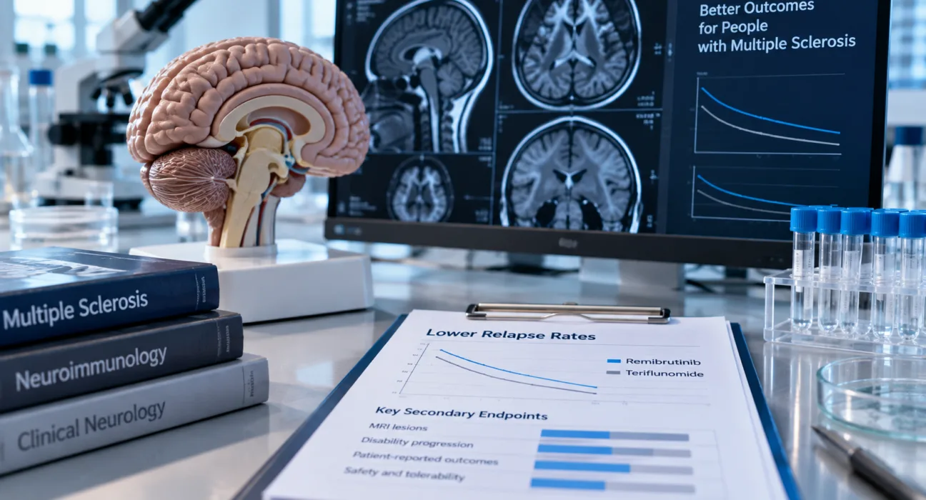 Novartis is advancing oral BTK inhibitor remibrutinib toward global regulatory submissions after two successful Phase 3 multiple sclerosis trials. Representative image.