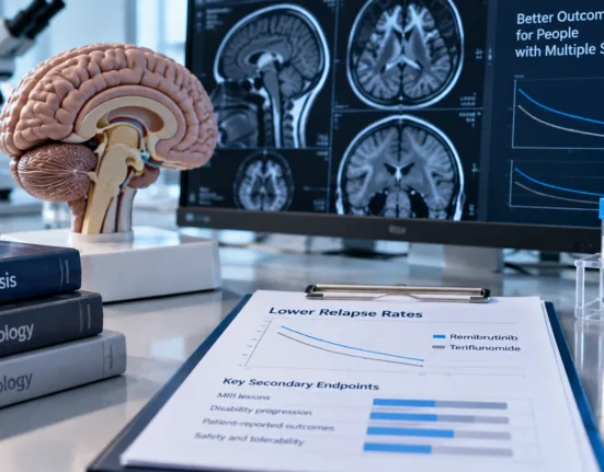 Novartis is advancing oral BTK inhibitor remibrutinib toward global regulatory submissions after two successful Phase 3 multiple sclerosis trials. Representative image.
