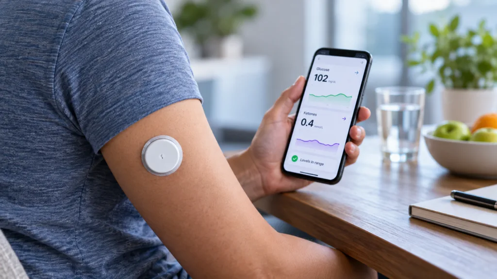 Abbott’s Libre Duo combines continuous glucose monitoring with ketone detection to provide earlier warning of diabetic ketoacidosis risk. Representative image.