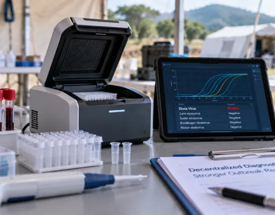 Co-Diagnostics and ReadyGo begin feasibility work combining portable blood sample preparation with the Co-Dx PCR platform, using decentralized Ebola detection as the first test case. Representative image.