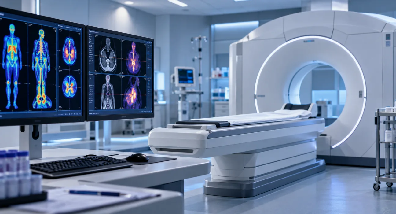 GE HealthCare’s StarGuide GX 4D SPECT/CT is designed for expanding theranostics workflows and emerging radionuclides including investigational alpha emitters. Representative image.