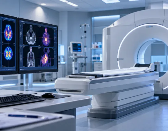 GE HealthCare’s StarGuide GX 4D SPECT/CT is designed for expanding theranostics workflows and emerging radionuclides including investigational alpha emitters. Representative image.