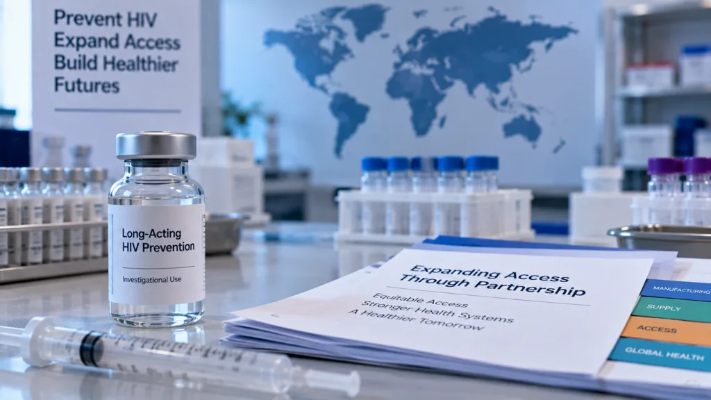 Gilead Sciences is preparing generic manufacturing for investigational once-yearly lenacapavir across 120 countries before the Phase 3 PURPOSE 365 HIV prevention study reports. Representative image.