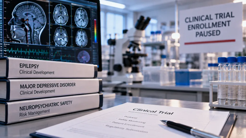 Xenon Pharmaceuticals' azetukalner program faces heightened attention after a psychiatry trial enrollment pause overshadowed the drug's FDA filing for focal seizures. Representative image.